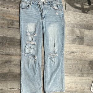 Light Blue Distressed Women's Jeans